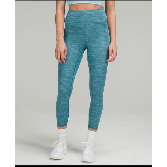 Lululemon NWT Power Thru High-Rise
Tight 25" size 6  Heathered captured blue - Picture 1 of 6